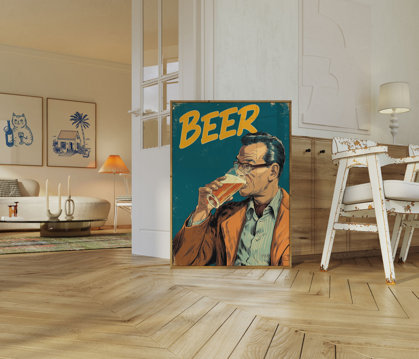 Vintage Beer Lover Poster