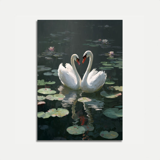 Affiche d'amour du Lac des cygnes