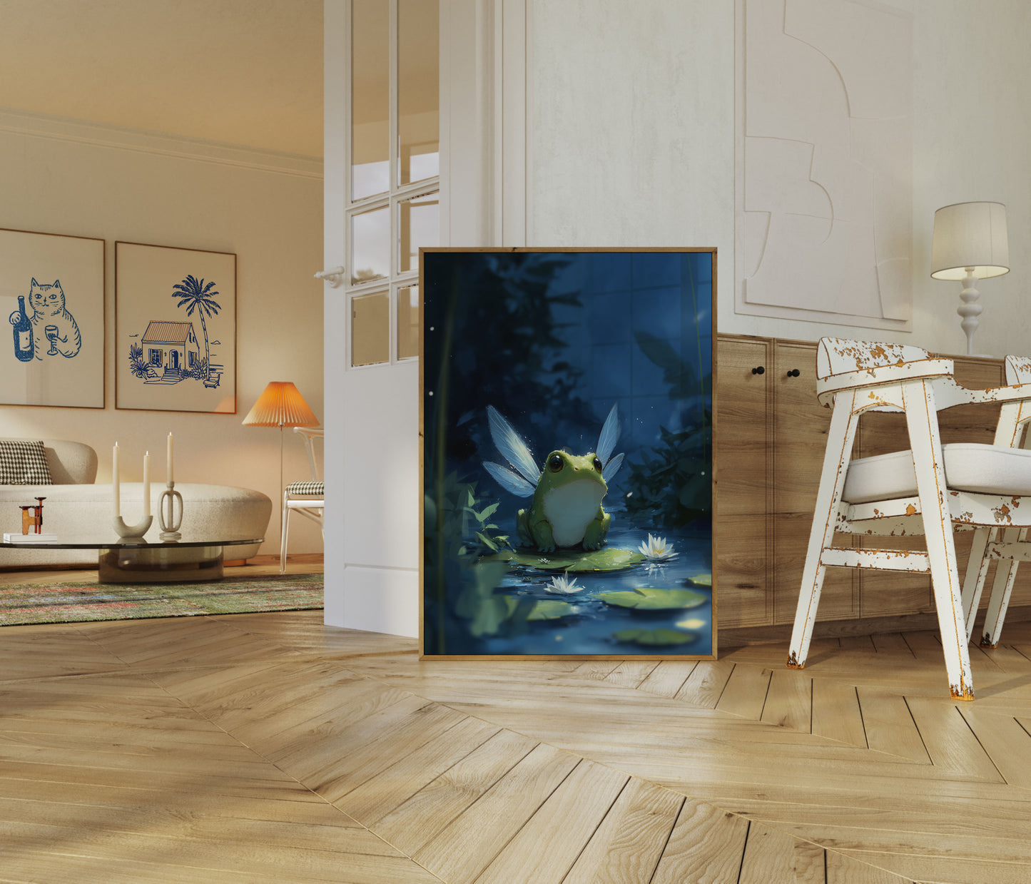 Magical Fairy Frog Night Poster