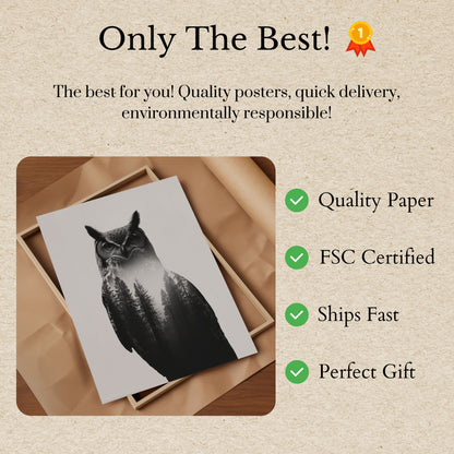 Mystic Owl Forest Poster