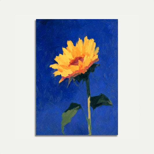Zonnebloem tegen blauwe hemel poster