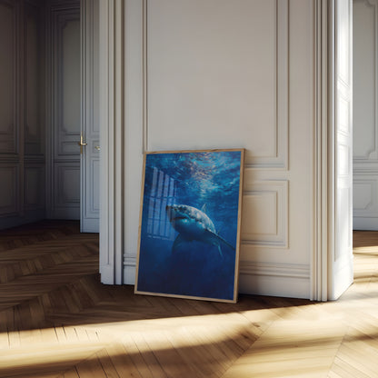 Majestic Great White Shark Poster