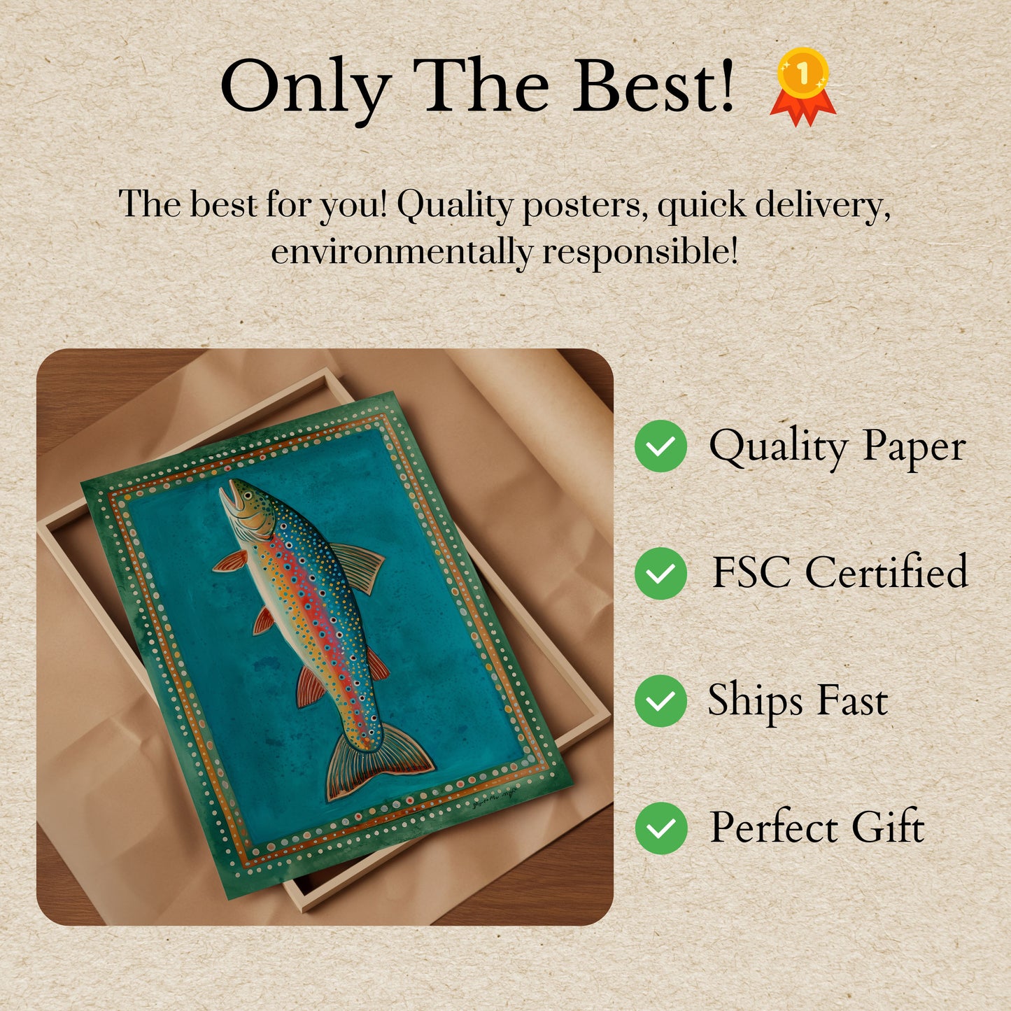 Colorful Fish Splash Poster