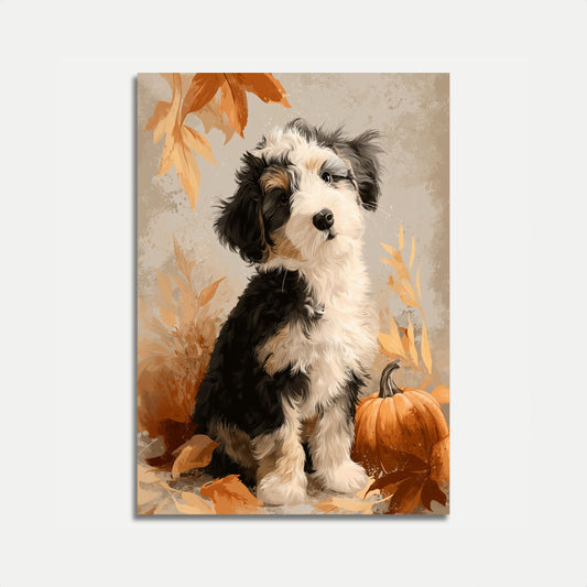 Autumn Puppy Love Poster