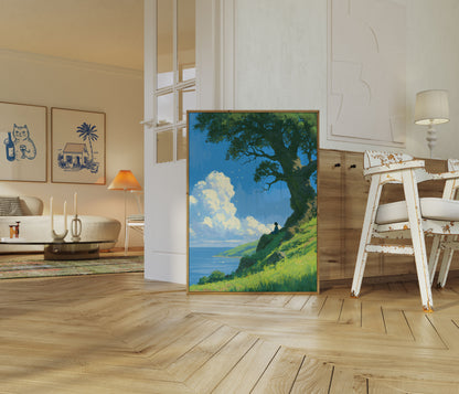 Affiche Rêveur Colline Paisible
