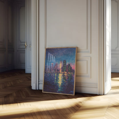 Glittering City Nights Poster