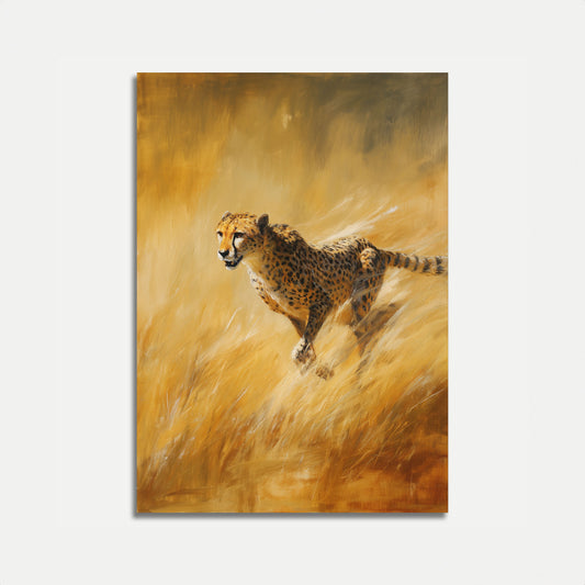 Pôster de Guepardo Correndo Pela Savana