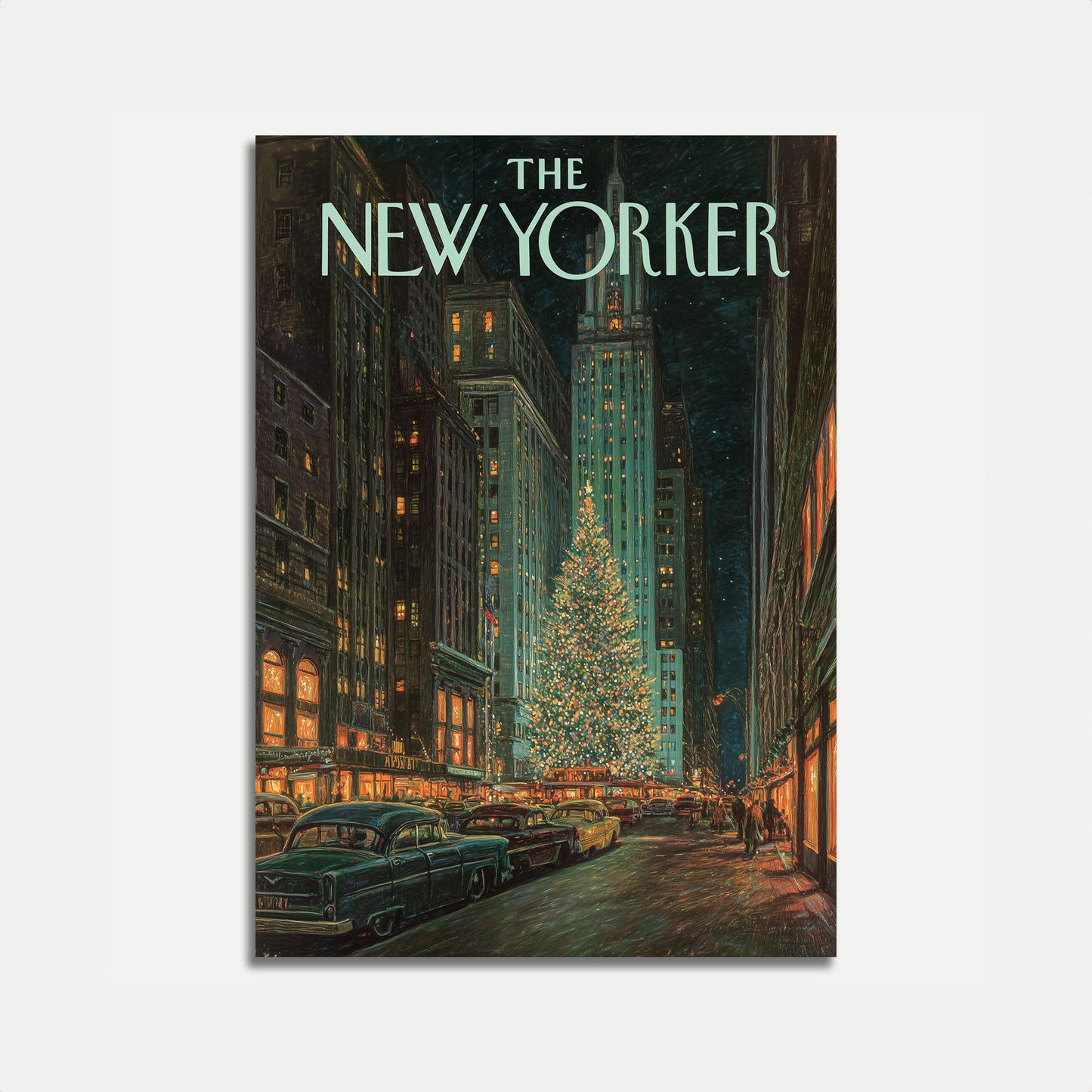 New York Christmas Night Poster