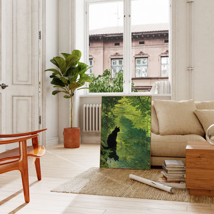 Sort Kat ved Vandet Plakat