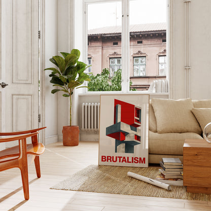 Designový plakát brutalistické architektury