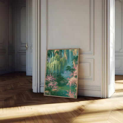 Oriental Garden Stream Plakat