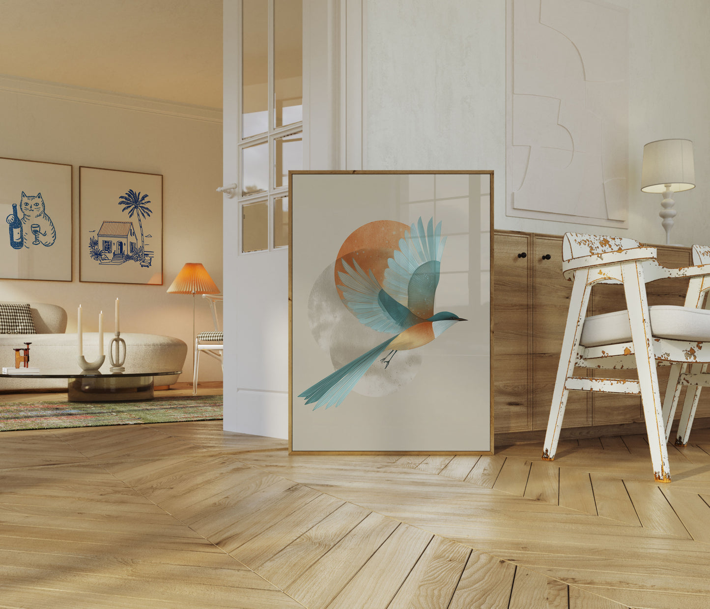 Elegant Fugls Flugt Plakat