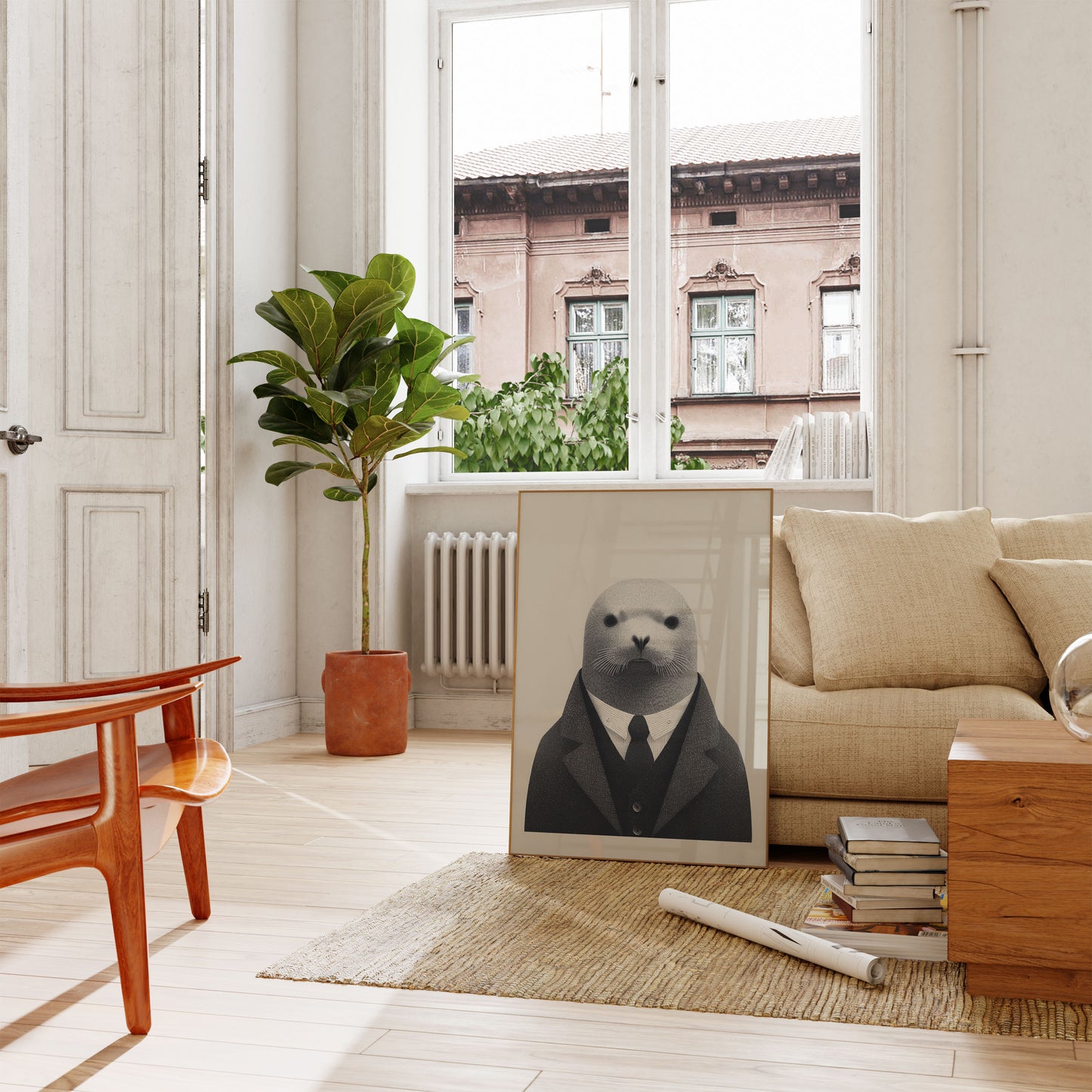 Distinguished Seal in Suit Poster