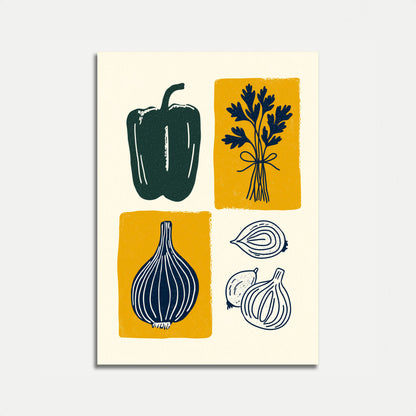 Friske Køkkeningredienser Plakat