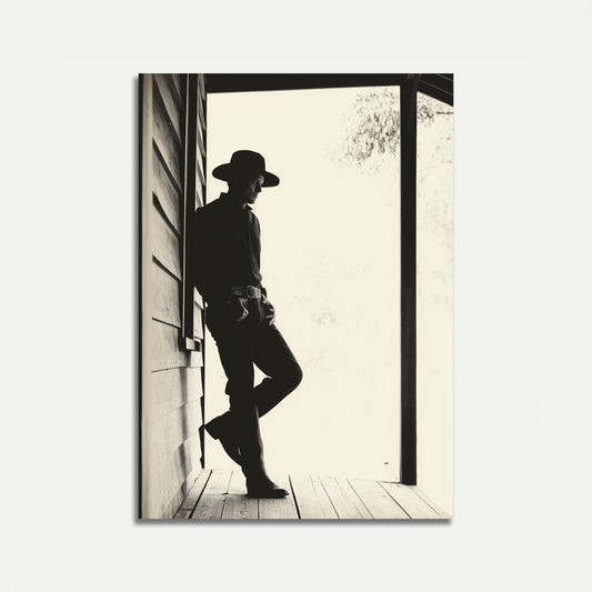 Einsamer Cowboy-Silhouette Poster