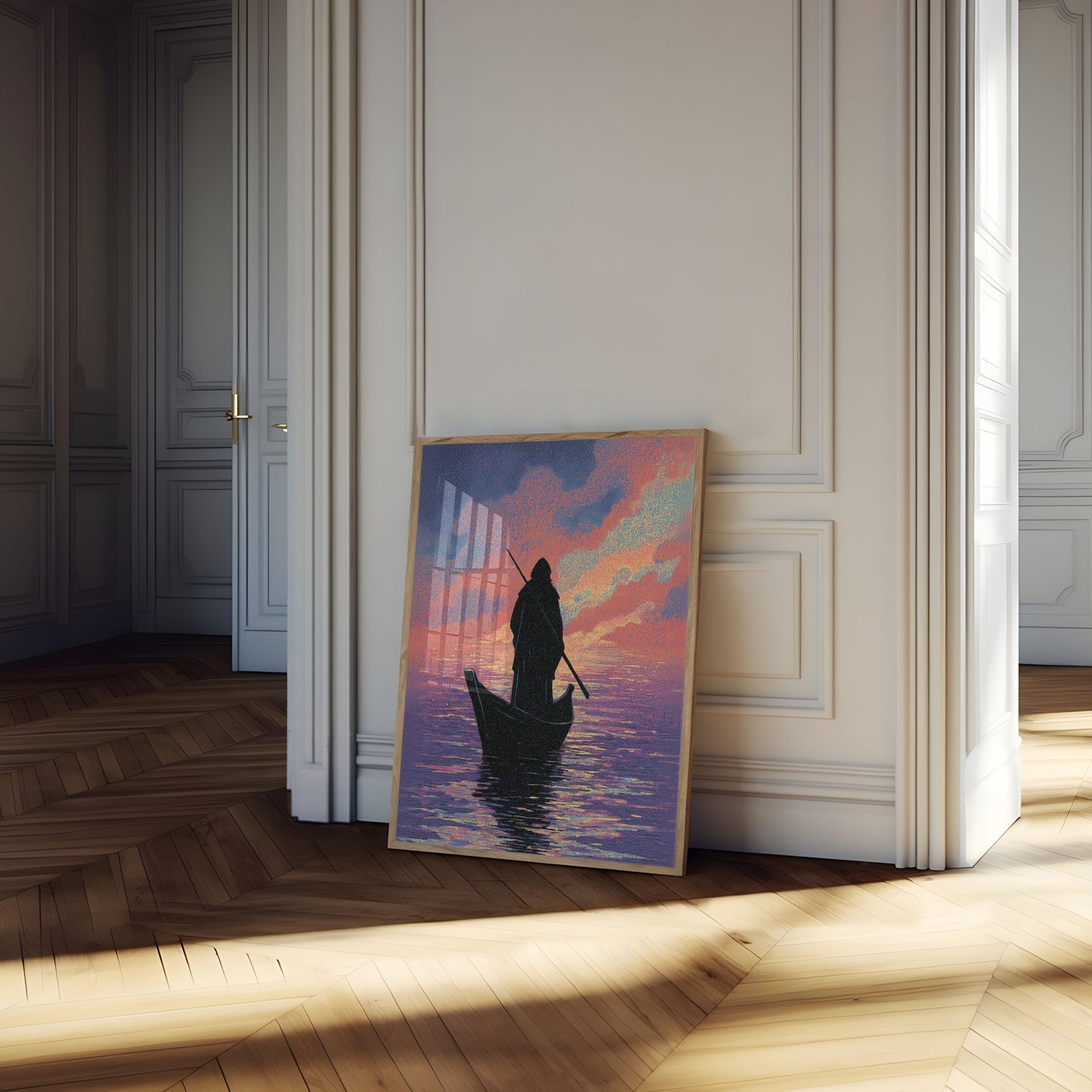 Gondolier at Sunset Poster