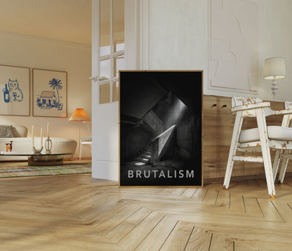 Brutalistisches Treppenhaus-Poster