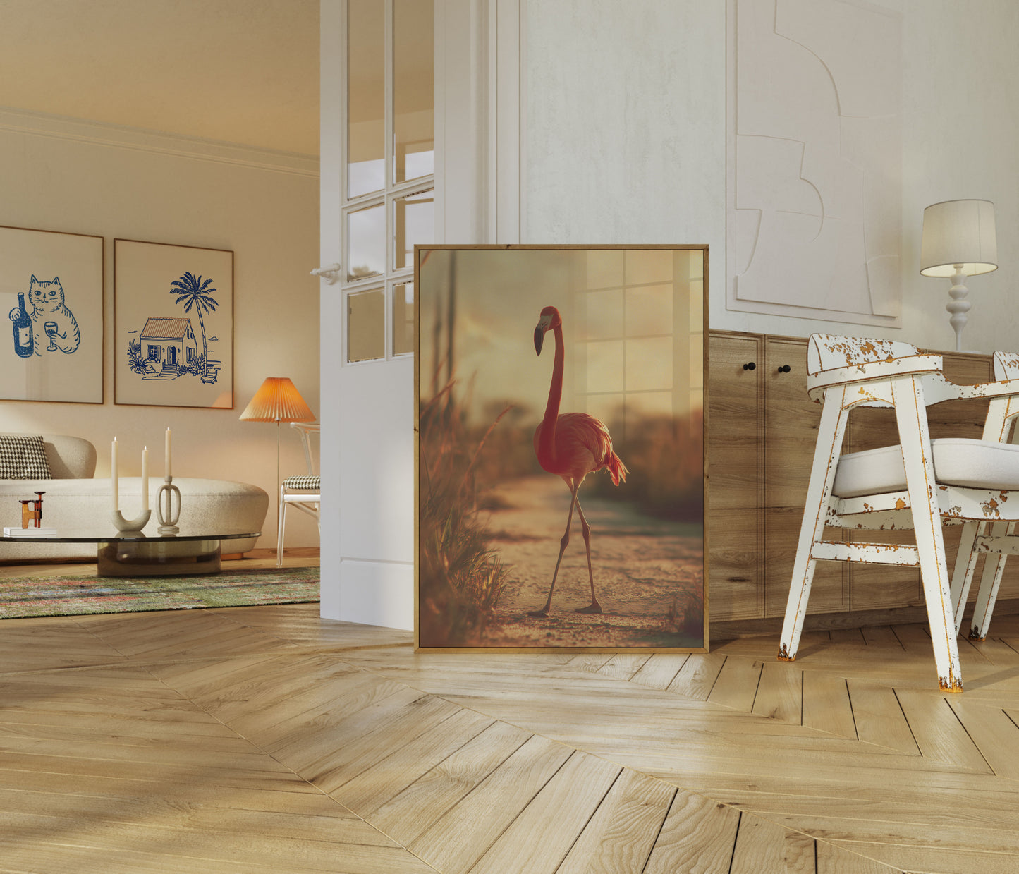 Poster del Tramonto di Fenicottero Elegante