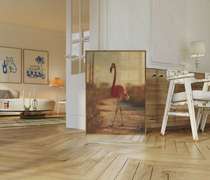 Poster del Tramonto di Fenicottero Elegante