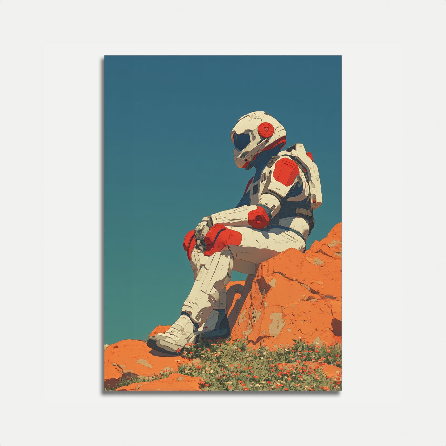Solitary Astronaut Contemplation Poster
