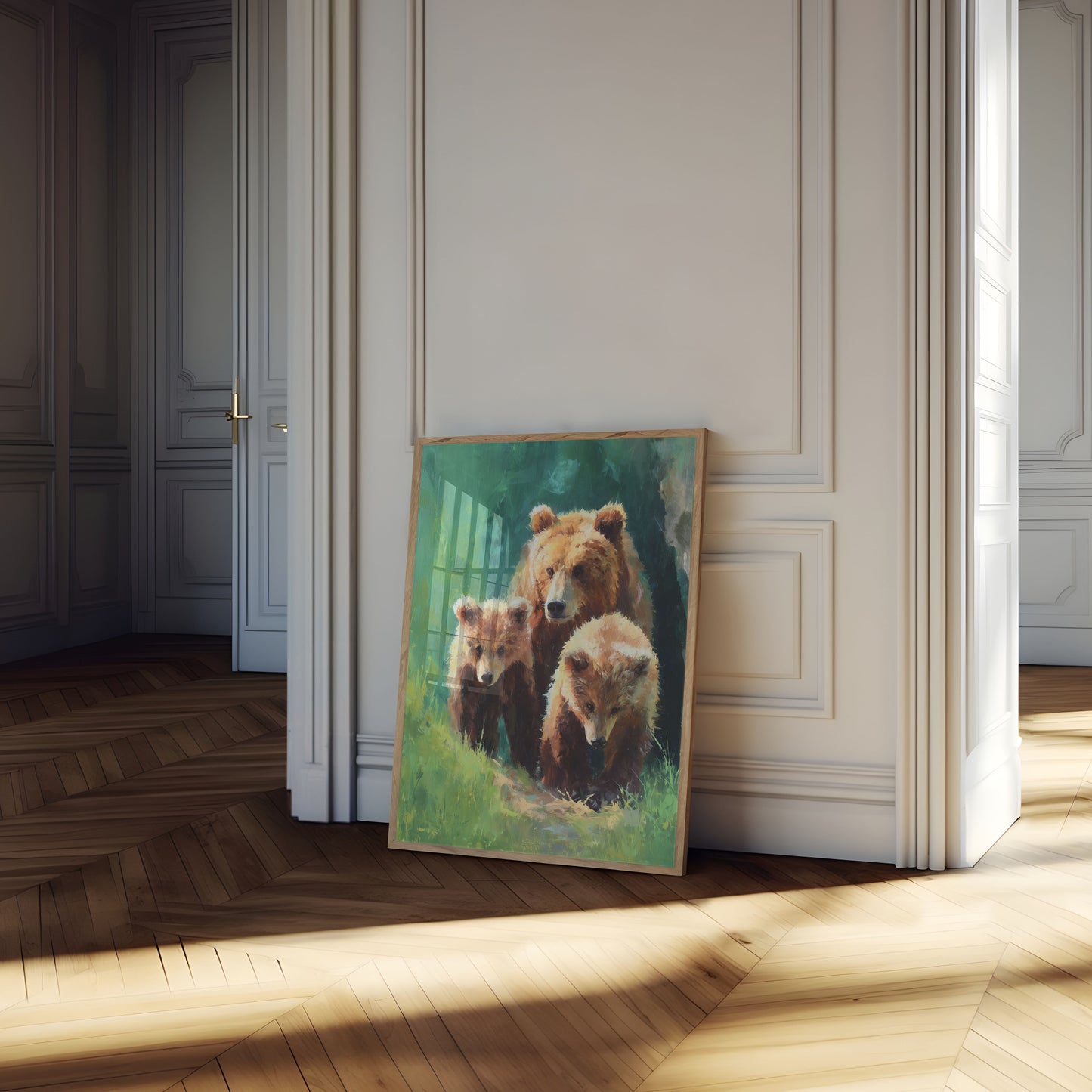 Cartel de la Familia de Osos en el Prado