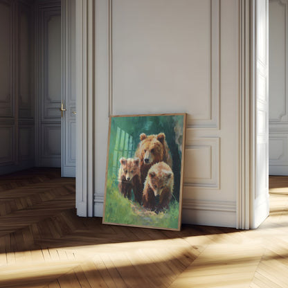 Cartel de la Familia de Osos en el Prado