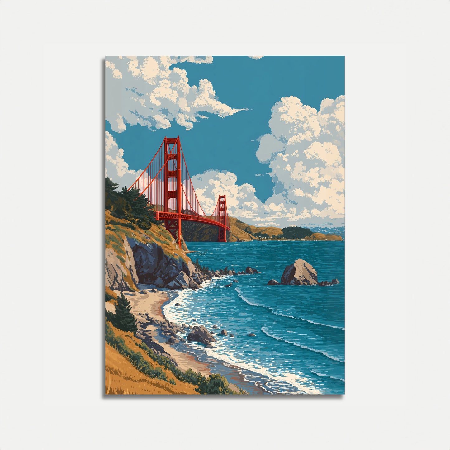 Golden Gate Bridge Landscape Poster