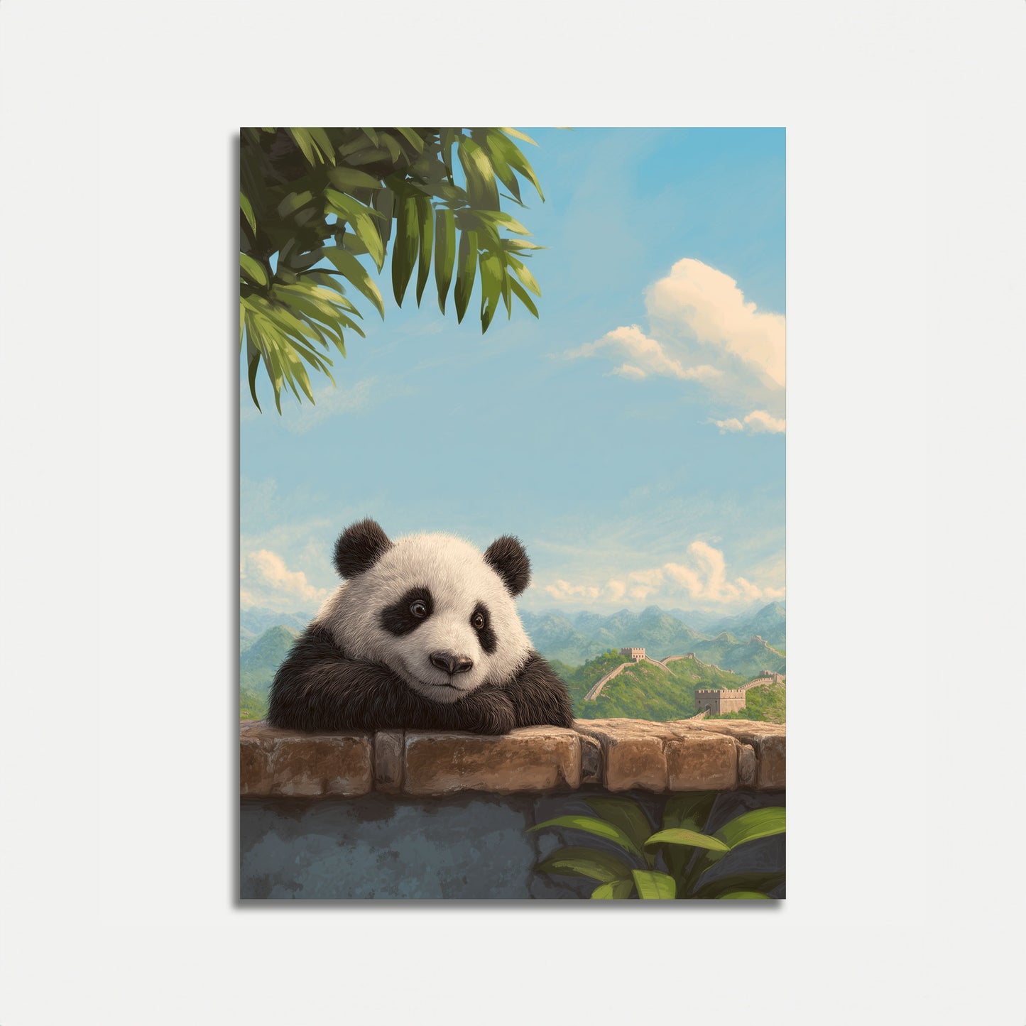 Panda Great Wall Wonder Poster