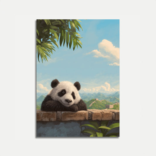 Panda Great Wall Wonder Poster