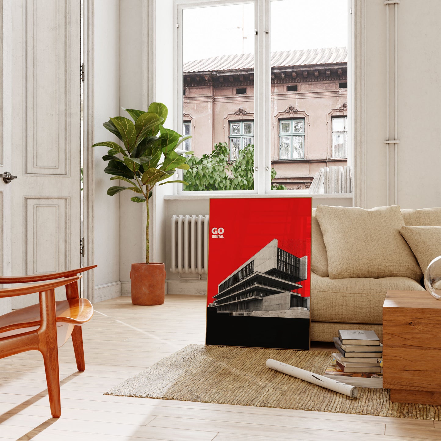 Concrete Brutalism Urban Architecture Poster