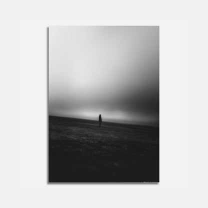 Solitary Figure in Mist Poster