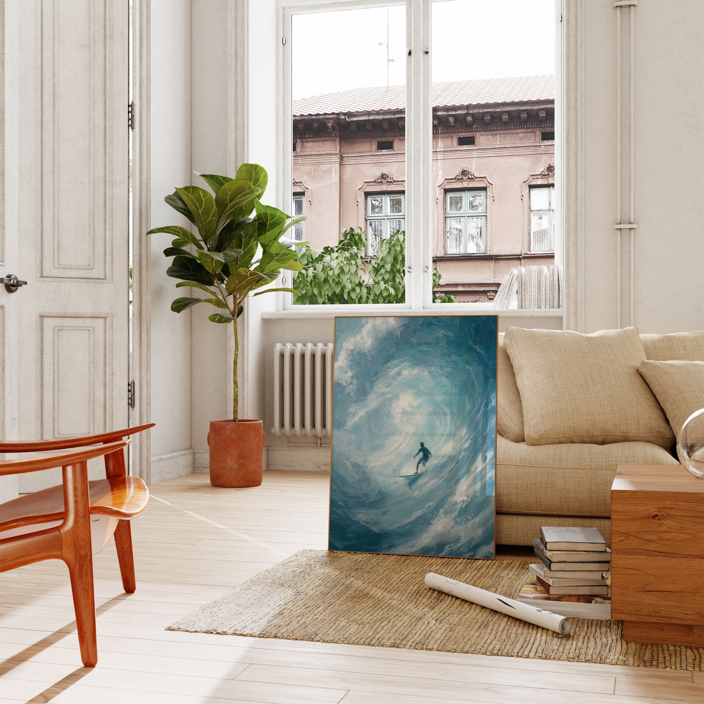 Ocean Wave Surfer Poster