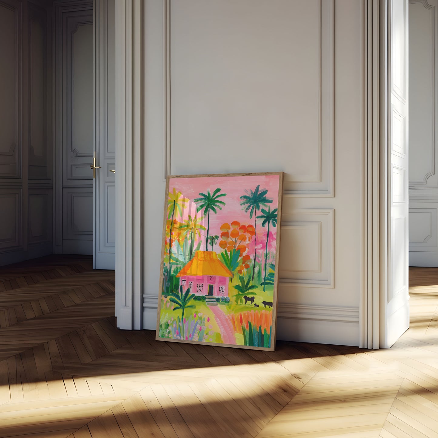 Tropical Paradise Cottage Poster