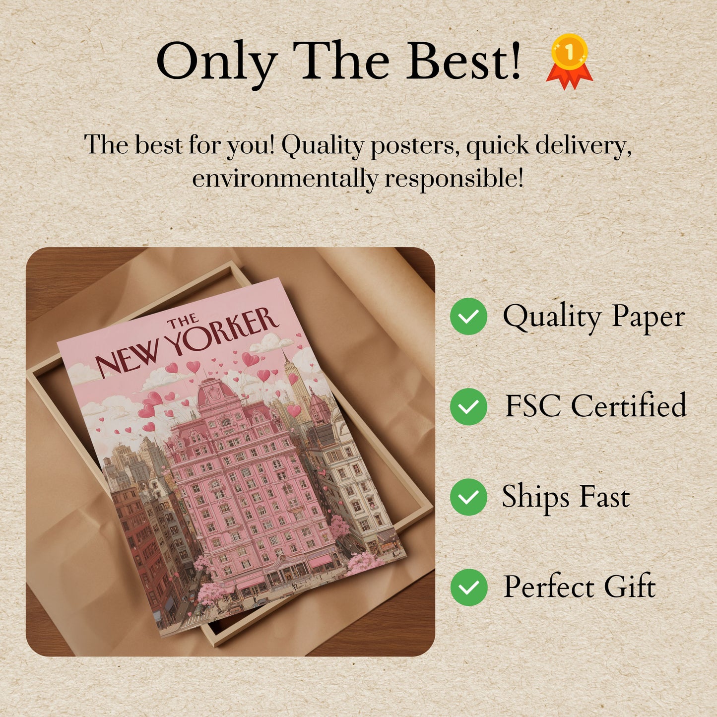 Pink Love in New York Poster