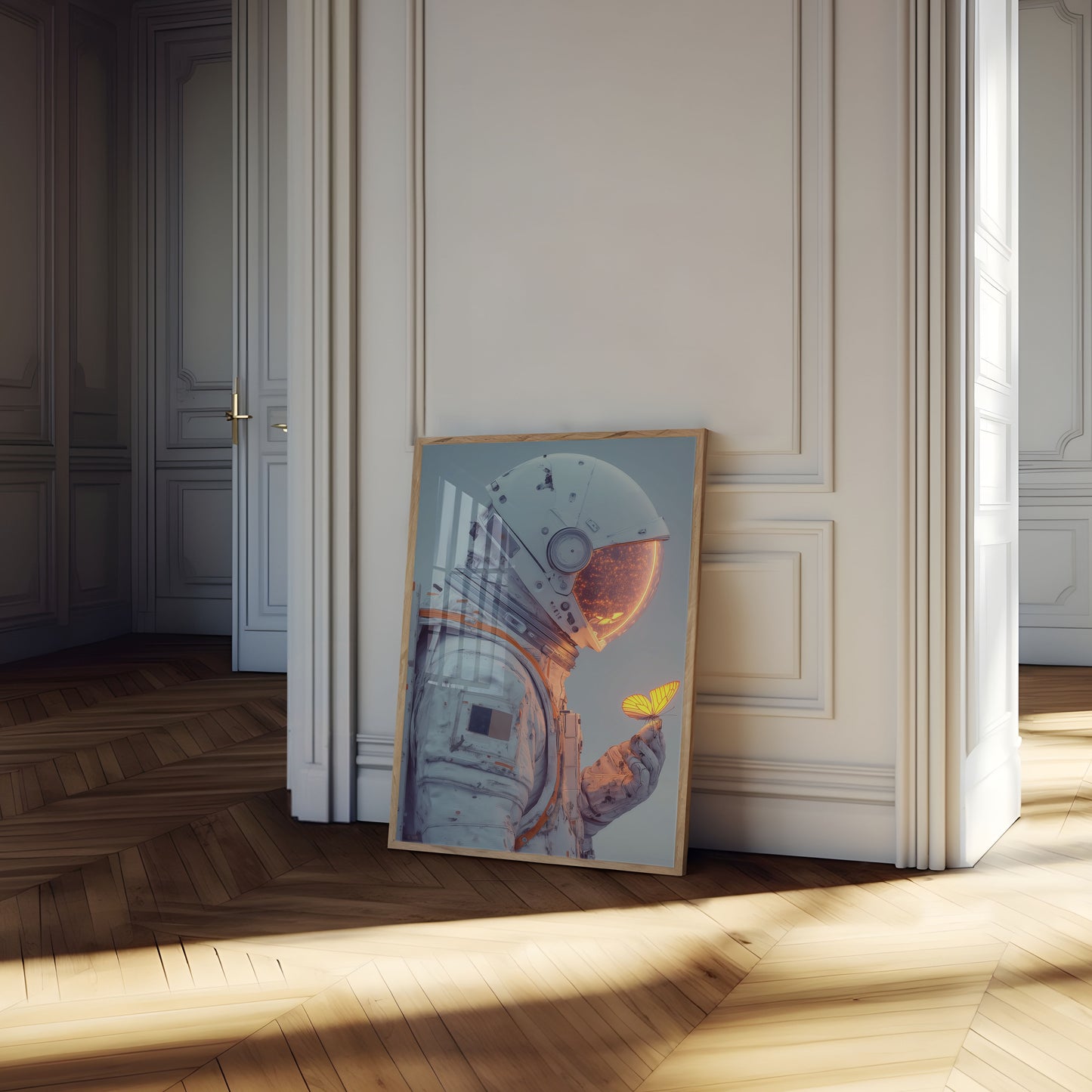 Cosmic Butterfly Encounter Poster