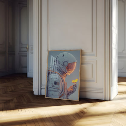 Cosmic Butterfly Encounter Poster