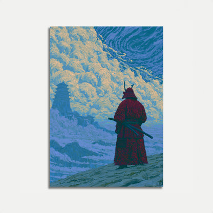 Kriger der stirrer på vinterhimlen Plakat