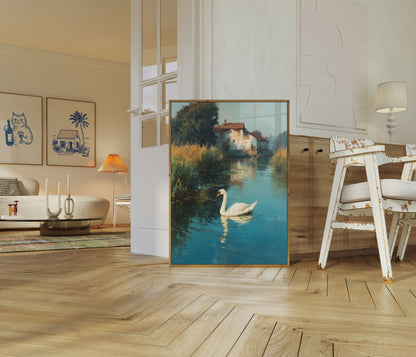 Tranquil Swan Lake Poster