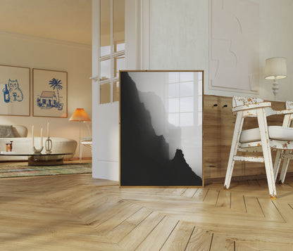 Misty Mountain Silhouette Poster