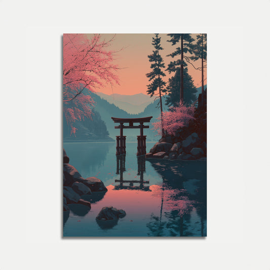 Pôster de Paisagem do Torii Gate Japonês