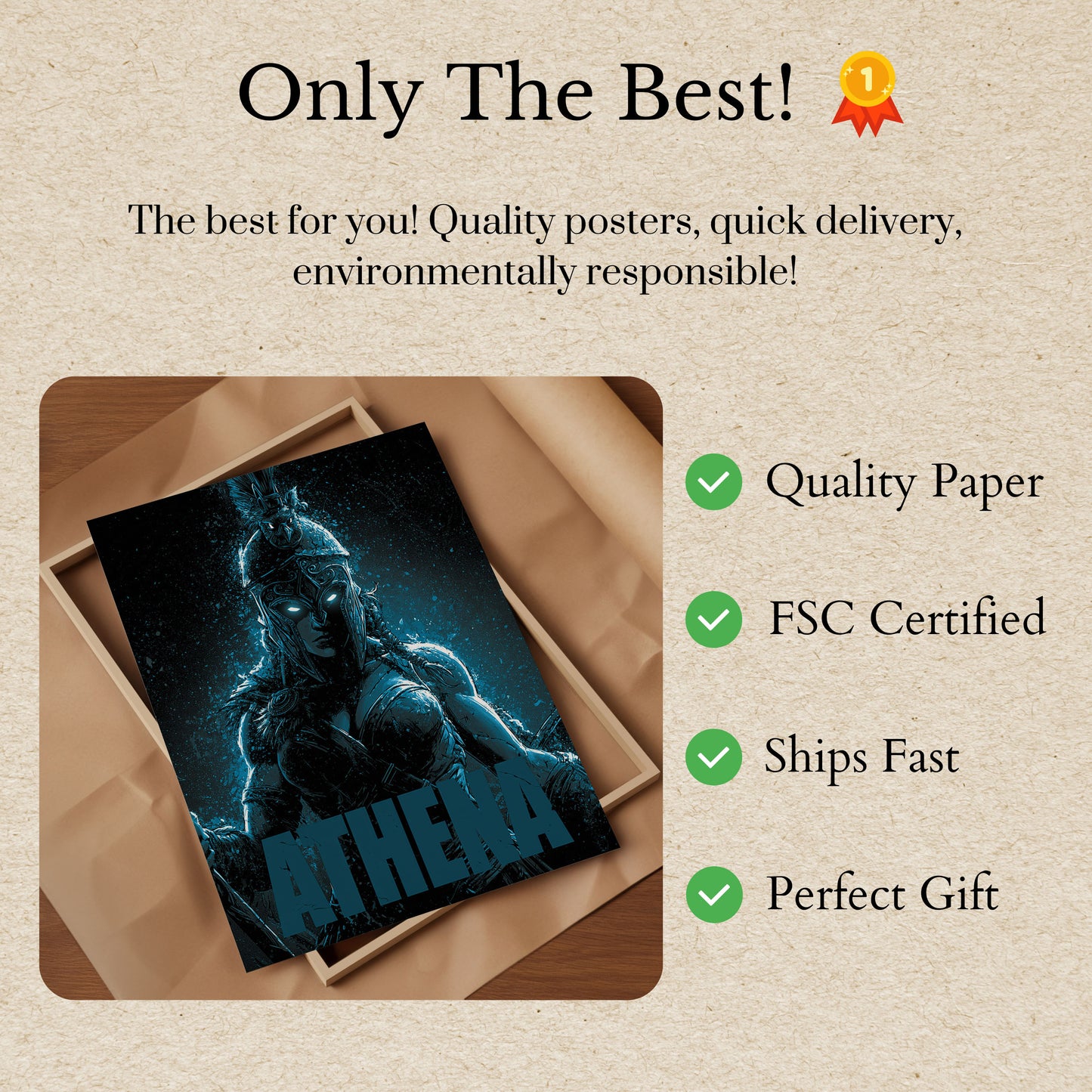Athena Warrior Goddess Poster