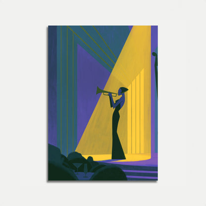 Poster: Trombettista nella Luce Dorata