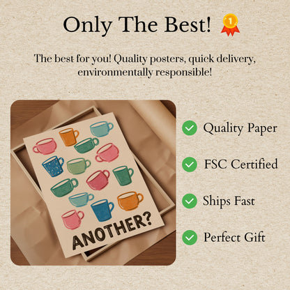 Coffee Cups Color Collection Poster