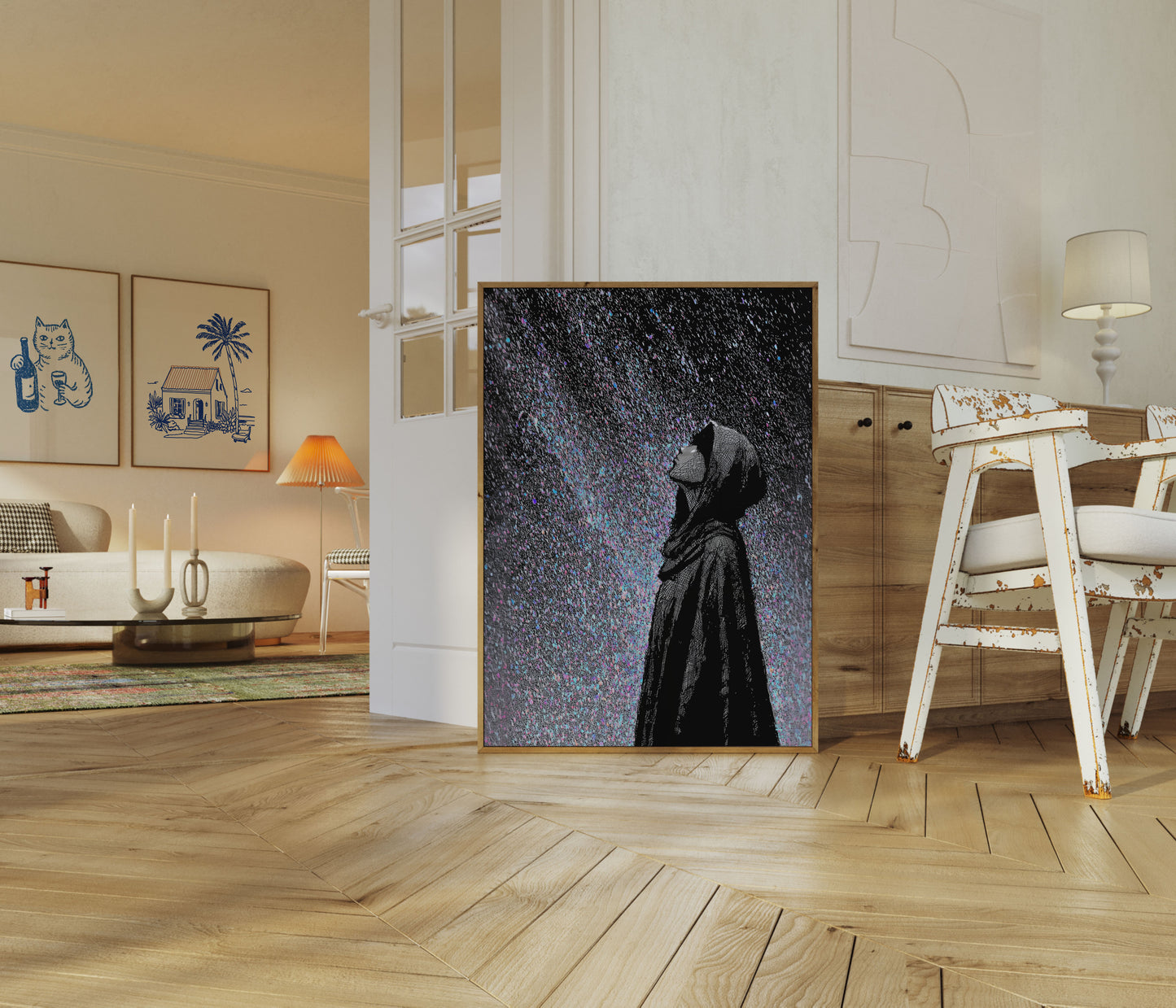 Digitale Kosmische Figuur Poster