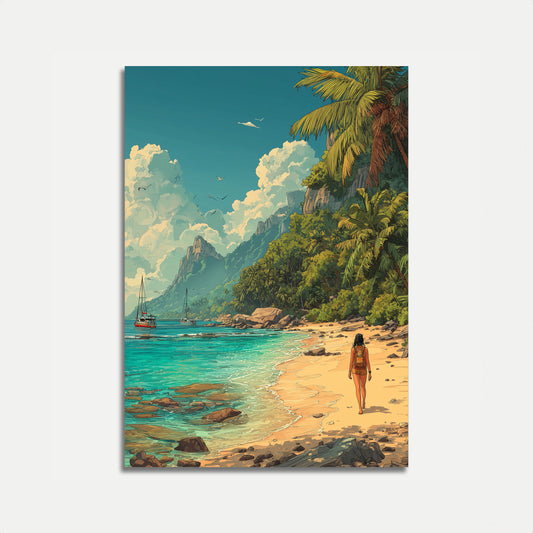 Affiche d'Aventure sur la Plage Tropicale