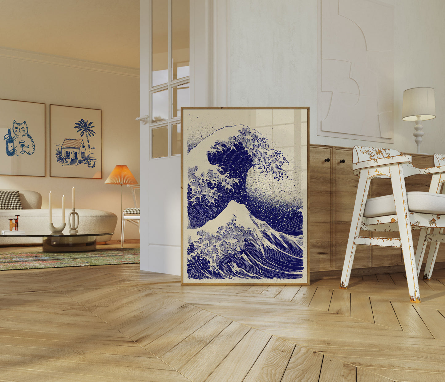 Grote Golf Oceaanstorm Poster