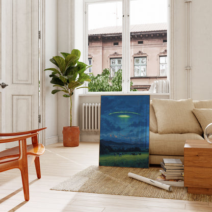 Midnight UFO Pasture Poster