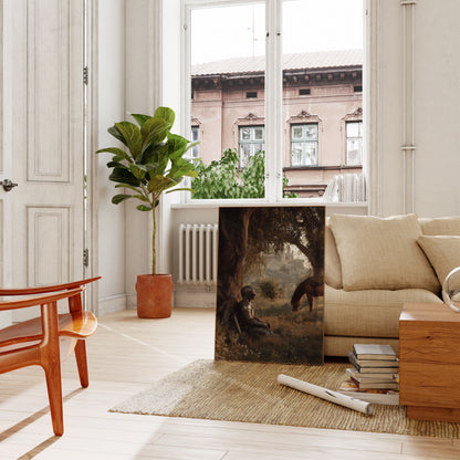 Moment de quiétude d'un chevalier médiéval