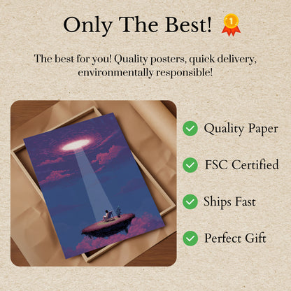 Kosmiczna Samotność Plakat Unoszącej się Wyspy