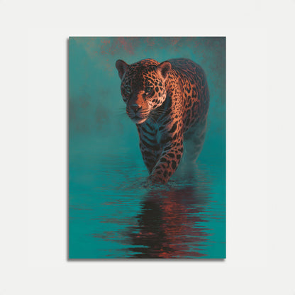 Affiche Jaguar Traversant l'Eau